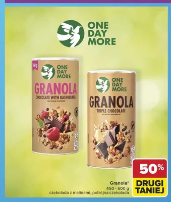 Granola One Day More czekolada z malinami promocja w Carrefour