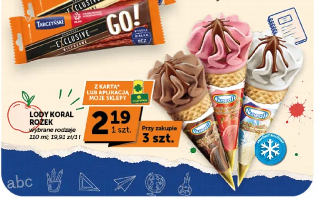 Lody Rożek czekoladowy promocja w Groszek