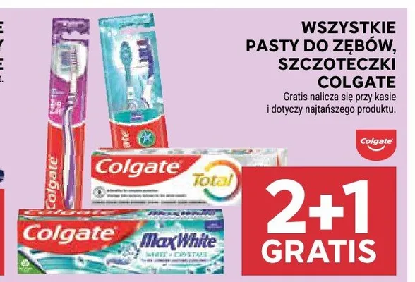 Pasty do zębów, szczoteczki Colgate promocja w Stokrotka