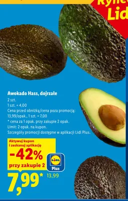 Awokado Hass dojrzałe promocja w Lidl