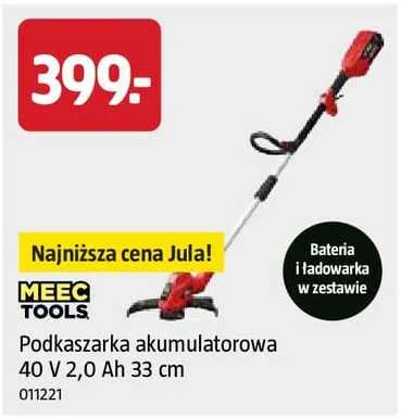 Podkaszarka akumulatorowa Meec Tools 40V 2,0Ah 33cm promocja w Jula