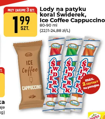Lody na patyku Ice Coffee Cappuccino promocja w Społem Częstochowa