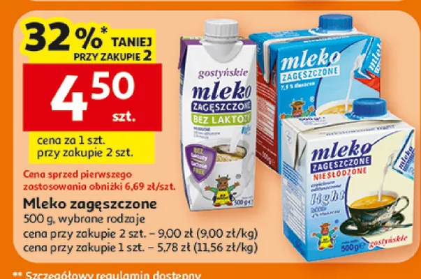 Mleko zagęszczone promocja w Auchan