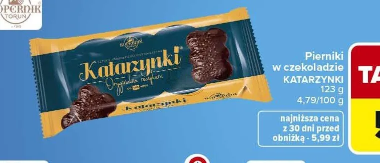 Pierniki w czekoladzie Katarzynki Kopernik promocja w Carrefour