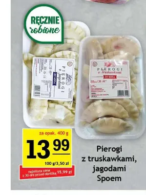 Pierogi z truskawkami Społem promocja w Gram Market