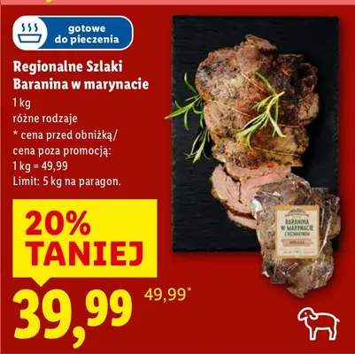 Regionalne Szlaki Baranina w marynacie promocja w Lidl