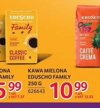 Kawa mielona Eduscho Family promocja w Selgros