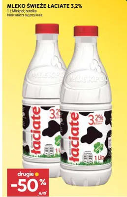 Mleko świeże łaciate 3,2% Łaciate promocja w Stokrotka
