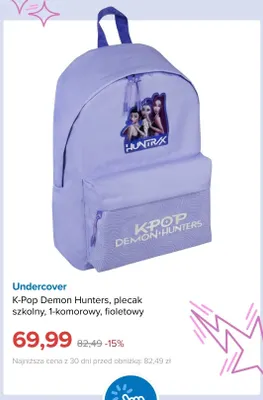 K-Pop Demon Hunters plecak szkolny 1-komorowy fioletowy Undercover promocja w Smyk