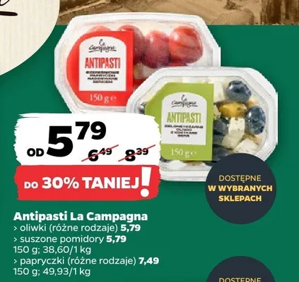 Antipasti suszone pomidory La Campagna promocja w Netto