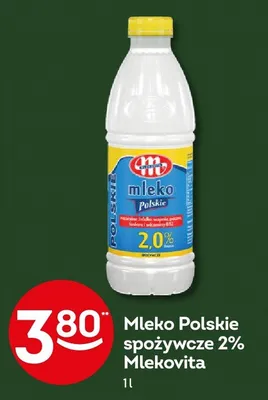 Mleko polskie spożywcze 2% promocja w Żabka