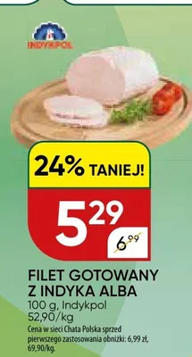 Filet gotowany z indyka Alba Indykpol promocja w Chata Polska