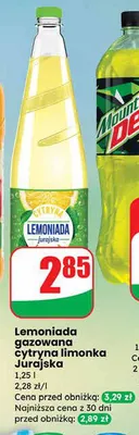 Lemoniada gazowana cytryna limonka Jurajska promocja w Dino