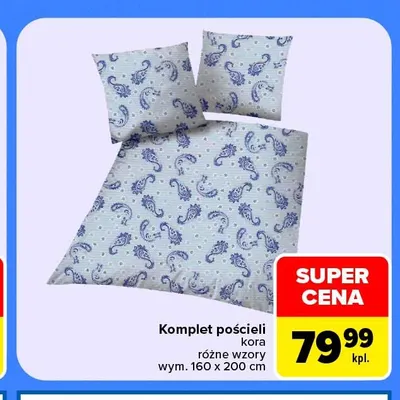 Komplet pościeli kora 160x200 cm promocja w Carrefour