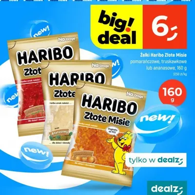 Żelki Złote Misie pomarańczowe promocja w Dealz