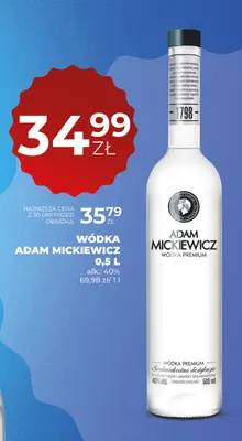 Wódka Adam Mickiewicz promocja w Duży Ben