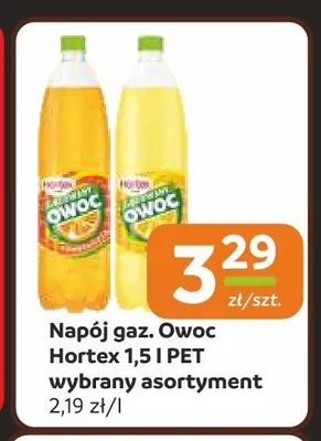 Napój gazowany Owoc Hortex 1,5l PET promocja w Społem Częstochowa