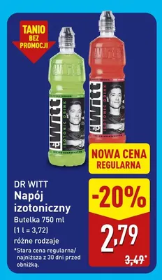 Napój izotoniczny Dr Witt Cactus promocja w Aldi