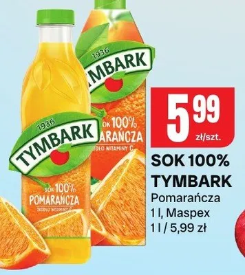 Sok 100% pomarańczowy promocja w Chorten