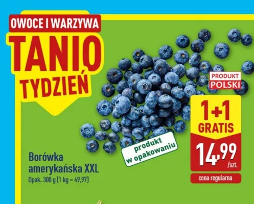 Borówka amerykańska XXL promocja w Aldi