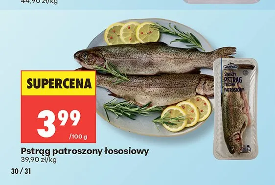 Pstrąg patroszony łososiowy Marinero promocja w Biedronka