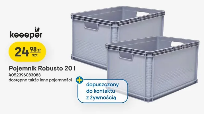 Pojemnik Robusto Keeeper 20 l promocja w Castorama