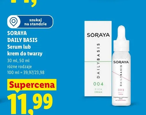 Serum do twarzy Soraya Daily Basis promocja w Lidl