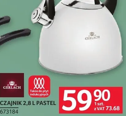 Czajnik 2.8 L PASTEL GERLACH promocja w Selgros