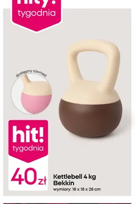 Kettlebell 4 kg Bekkin promocja w Pepco