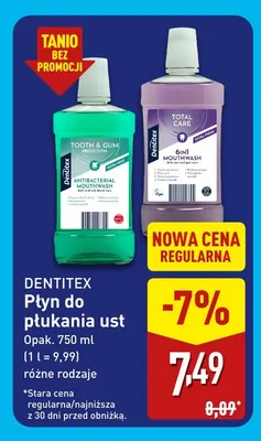 Płyn do płukania ust Total Care 6in1 Dentitex promocja w Aldi