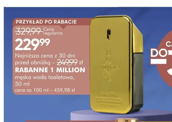 Męska woda toaletowa Rabanne 1 Million promocja w Super-Pharm