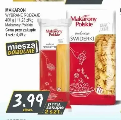 Makaron Spaghetti Makarony Polskie promocja w Słoneczko
