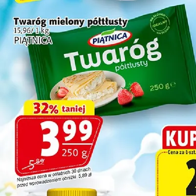 Twaróg mielony półtłusty Piątnica promocja w Prim Market