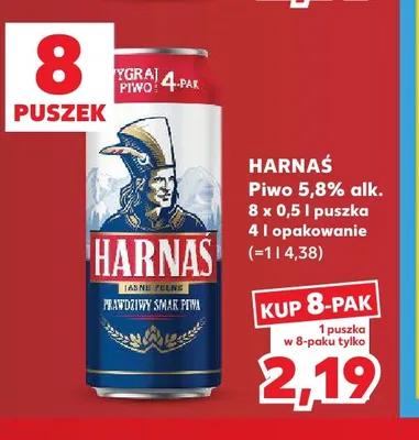 Piwo Harnaś 8-pak promocja w Kaufland