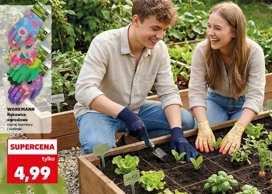 Rękawice ogrodowe różne rozmiary i rodzaje promocja w Kaufland
