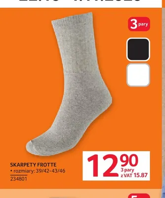 Skarpety frotte 3-pak promocja w Selgros