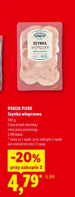 Szynka wieprzowa Pikok Pure promocja w Lidl