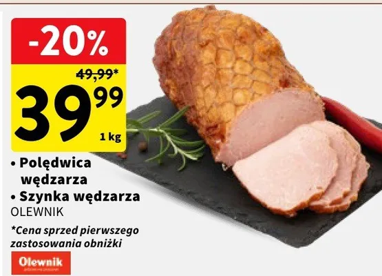 Polędwica wędzarza Olewnik promocja w Intermarche