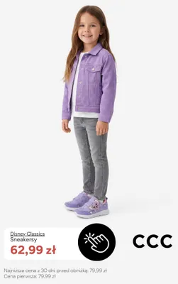 Sneakersy dziecięce Disney Classics promocja w CCC