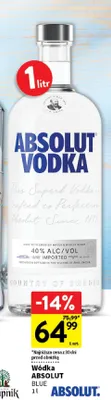 Wódka Absolut Blue promocja w Intermarche