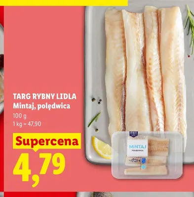 Mintaj polędwica Targ Rybny Lidla promocja w Lidl