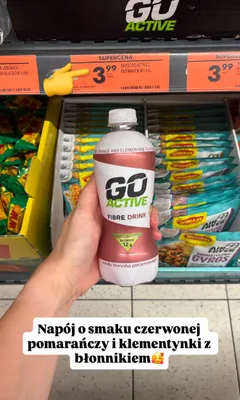 Napój Go Active Fibre Drink czerwona pomarańcza i klementynka promocja w Biedronka