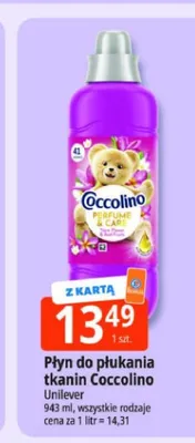 Płyn do płukania tkanin Coccolino promocja w Leclerc