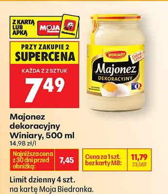 Majonez dekoracyjny promocja w Biedronka