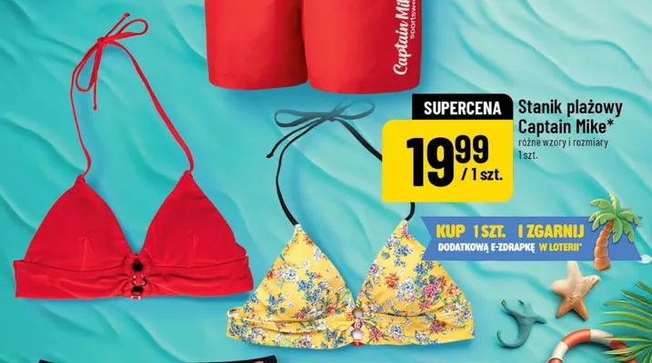 Stanik plażowy Captain Mike promocja w POLOmarket