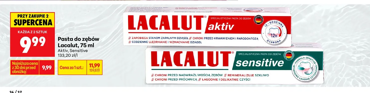 Pasta do zębów Activ promocja w Biedronka