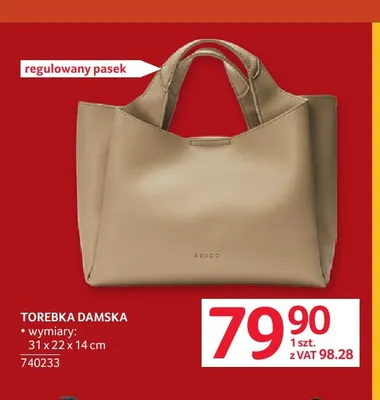 Torebka damska 31x22x14 cm Keddo promocja w Selgros