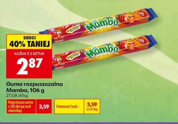 Guma rozpuszczalna Mamba promocja w Biedronka