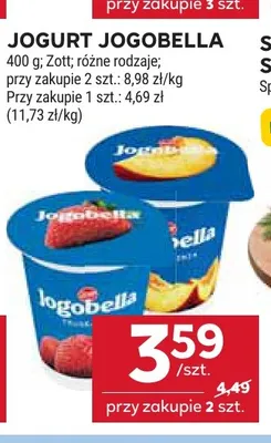 Jogurt Jogobella truskawkowy promocja w Stokrotka