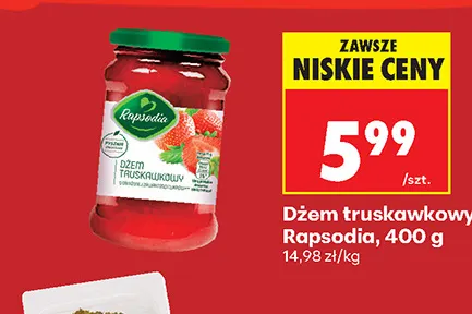 Dżem truskawkowy Rapsodia promocja w Biedronka